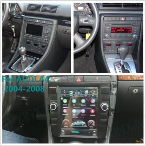 128GB For AUDI A4 2004 2005 2006 2007 2008 Android 10 Carplay Radio Player Car GPS Navigation Head Unit Car Stereo BT WIFI