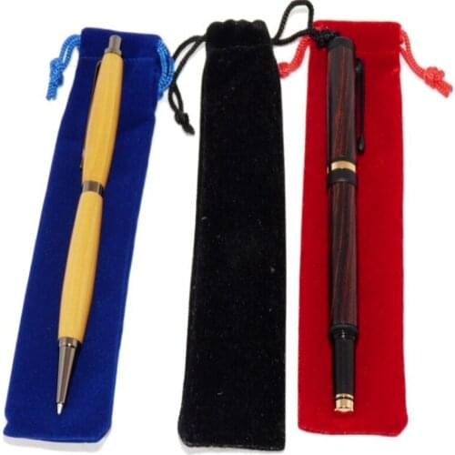 Customize and wholesale velvet jewelry pen pouch velvet record pen bag for chopsticks pen storage and packaging