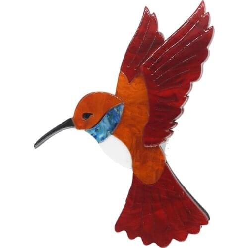 Hummingbird Brooches Animal Brooches Women Acrylic Brooch Pin Resin Brooches Jewelry DCNovember