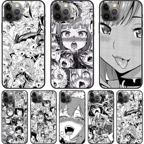 Anime girl cartoon japan cute faces Phone Case For iPhone 11 12 Pro Max Mini XS XR Cover For iPhone X XS 7 8 5 6 Plus SE 2020