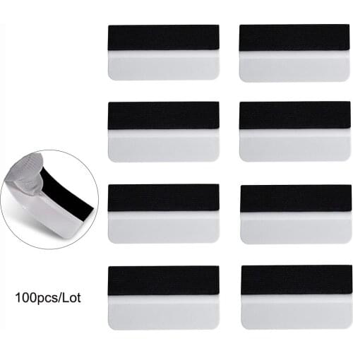 FOSHIO 100PCS Soft Fabric Felt Car Protective Film Tool Carbon Fiber Vinyl Wrap Cleaning Squeegee Scraper Sticker Glue Remover