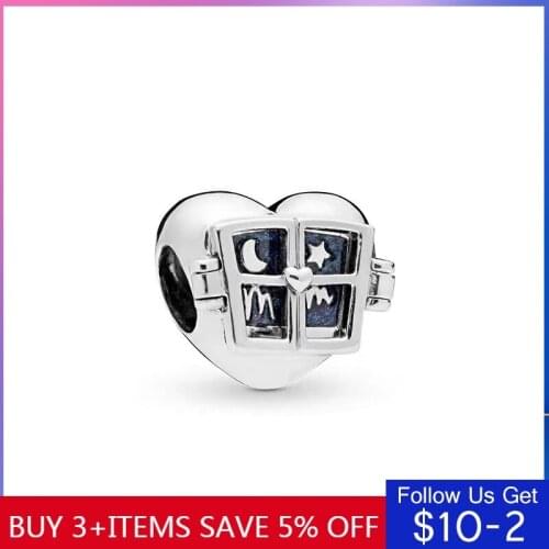 LByzHan 100% Real 925 Sterling Silver Love Heart Moon Star Charms DIY Jewelry Making For Women Making Fashion Gift CMS1511a