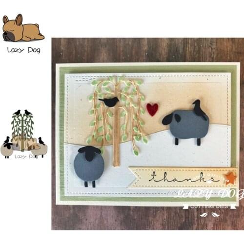 Sheep Willow Tree Metal Cutting Dies Scrapbooking Stencil Decorative Craft Embossing Die Cuts Card Making New Dies For 2019