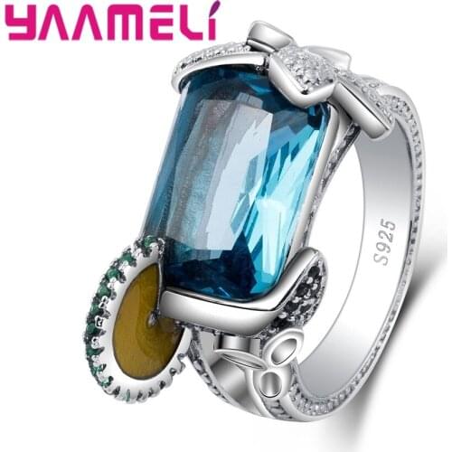 Cute Wind Female Finger Ring 925 Sterling Silver Jewelry For Lady Pretty Wedding/Engagement Promise Gift For Beloved