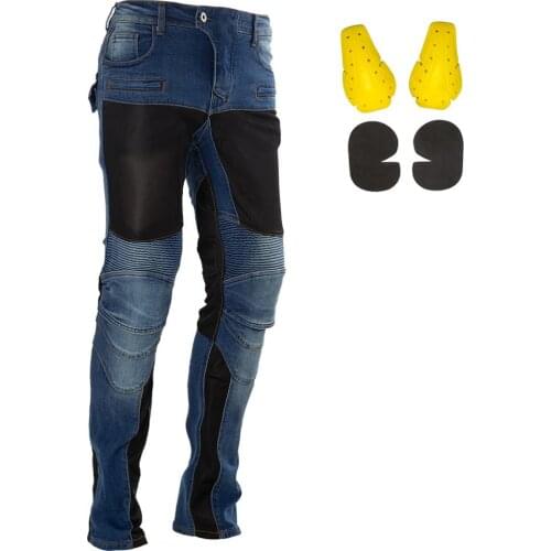 2020 Summer Men Motorcycle Riding Pants Moto pantalon Jeans Protective Pants Motocross Racing Denim Jeans with 4 X Knee Hip Pads