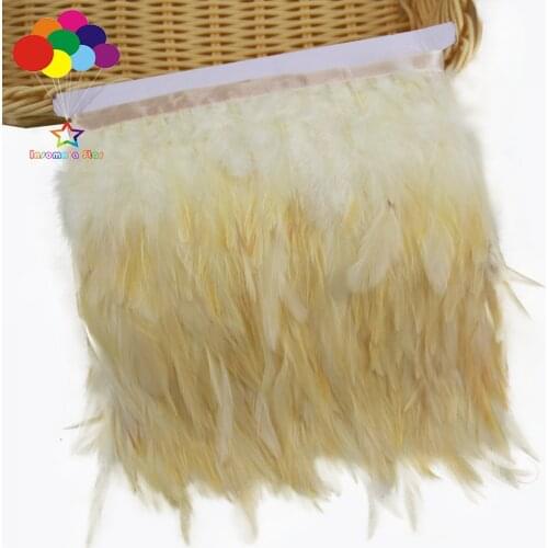 Natural White Feather 4-6 Inch Milk Dyeing Yellow DIY Craft Accessories Clothing Accessories Feather