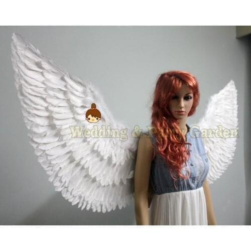 New Arrival Black White Red Angel Feather wings costume show party wedding sexy props Large fairy wings