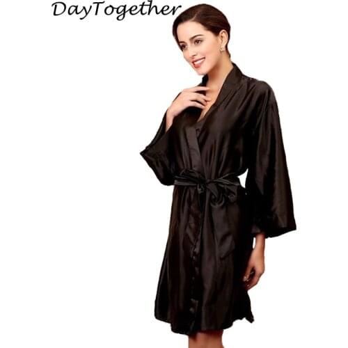 Pajamas Women Ice Silk Robe Summer Champagne Chinese Bride Wedding Robe Satin Sleepwear Women Nightgown Sexy