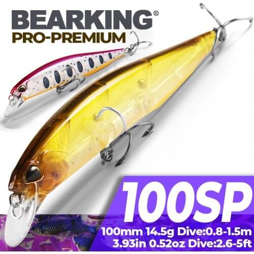 10cm 14.5g Bearking 1PC New Arrival Hot Sale Minnow Hard Fishing Lure Bait 2018 hot Fishing Tackle Artificial Lures Bait