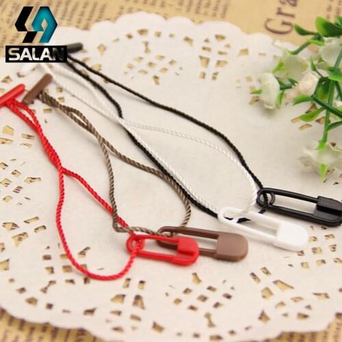 Factory direct custom pin deduction four-color hanging rope small needle hanging tablets polyester wire plastic pin clothing acc