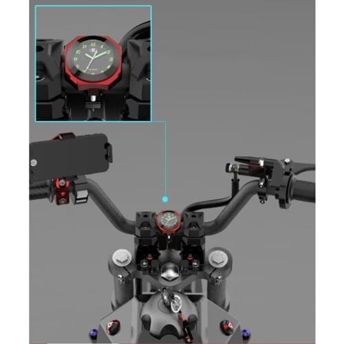 Universal 7/8"-1"Motorcycle Handlebar Mount Dial Clock Waterproof