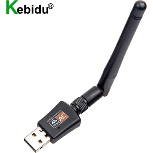 802.11ac 600Mbps USB WiFi Adapter 2dB Antenna Usb Lan Network Card Dual Band 2.4G 5Ghz Ethernet Receiver for Desktop/Laptop/PC