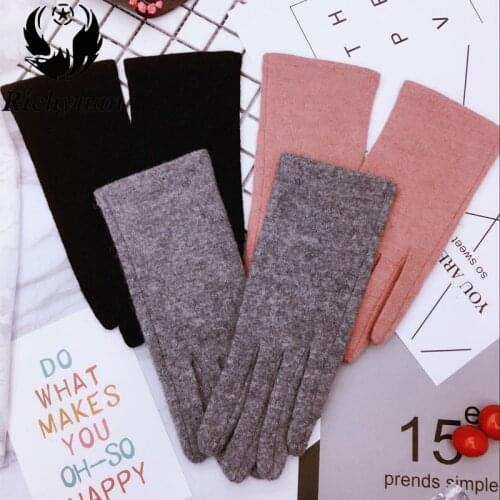 2019 Autumn winter Ladies rabbit hair Gloves Elegant All match Women gloves High Quality Mitten Outdoor Wrist Gloves For Female