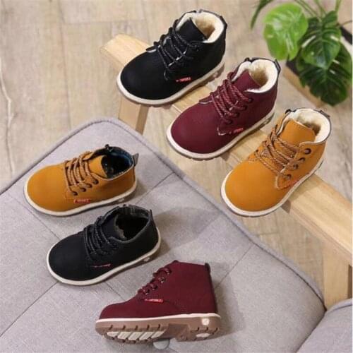 Winter Fashion Kids Snow Boots Girls Boys Boys Warm Martin Boots Shoes Casual Plush Kids Baby Toddler Shoes