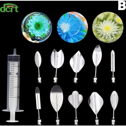11Pcs Stainless Steel 3D Gelatin Jelly Cake Art Needles DIY Jelly Cake Decorating Tools Nozzle Set Syringe Kitchen Accessories
