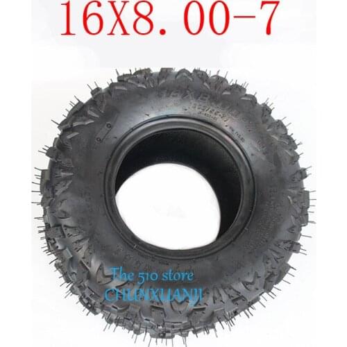 2PCS 2019 Hot Sale Good Quality 16x8.00-7 Vacuum Tyre ATV Tire Fit for ATV 50CC,90CC,70CC,110CC,125CC Outer Tyre