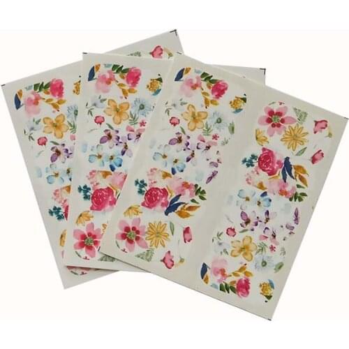 3pcs Nail Art Beauty Water Transfer Decal Slider Nail Stickers Flower Decor DIY Colorful Slider A27