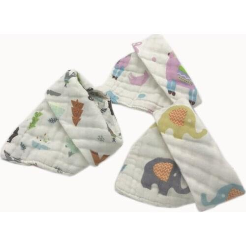 3PCS/Lot Bandana Bib Set 100% Natural Cotton Muslin 3 Piece Teething Bibs Soft Absorbent Mix 3 Colors girls and boys