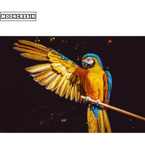 Diy Diamond Embroidery Cross Stitch Parrot Diamond Painting Kit Needlework Animal Mosaic Picture Of Rhinestones Decor Home Gift