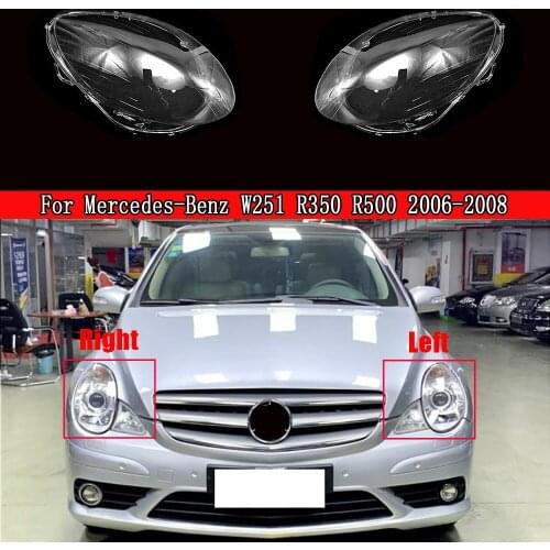 Car Headlight Headlamp Light Glass Lens Case Auto Shell Cover For Mercedes-Benz W251 R350 R500 2006 2007 2008 Lampshade Caps