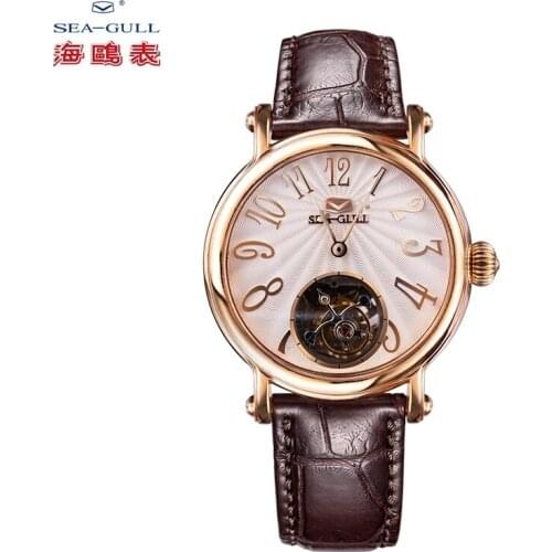 Seagull Mens Watch Tourbillon Manual Mechanical Watch Sapphire Hollow Mechanical Watch Tourbillon Series Mechanical watch