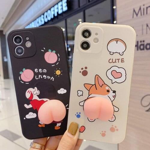 Cute 3D Cartoon Ass Phone Case for xiaomi mi poco x2 m2pro c3 xiaomi poco m2 m3 f3 x3 x3nfc Silicone Elastic Soft Cover