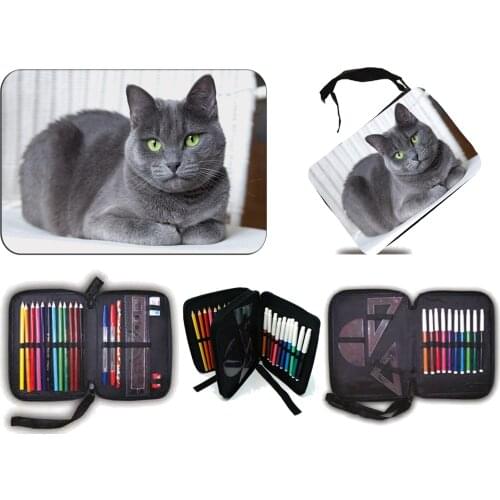 MERCHANDMANIA case Russian Blue Cat very School monkey school boy girl pencils pen custom offer