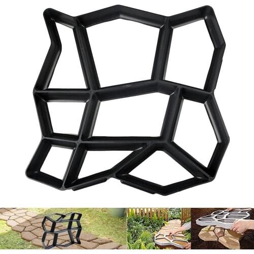Floor Path Maker Mould Concrete Mold Reusable DIY Paving Durable for Garden Lawn can CSV