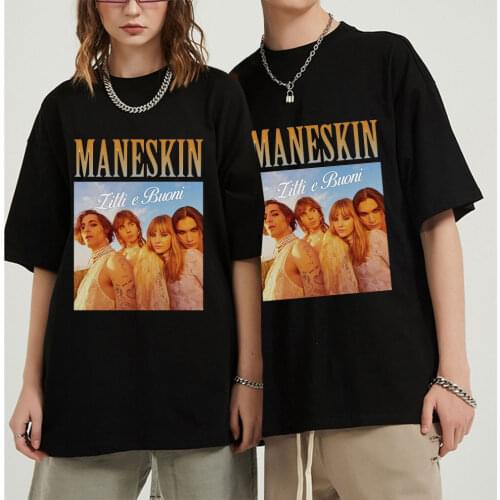 Summer Man T-shirts Maneskin T Shirt Men Women Fashion Cotton Oversized T-shirts Tops Print Tees Shirt Clothes Plus Size Top