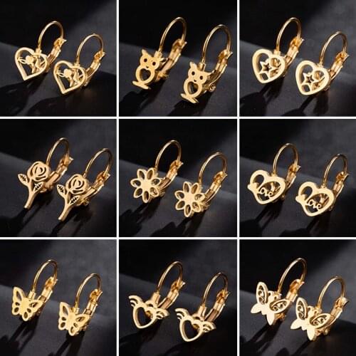 Fashion Bohemian Animal Earings Jewelry Geometric Ear Studs Classic Butterfly Stud Earrings Best Gift for Women Girl Birthday