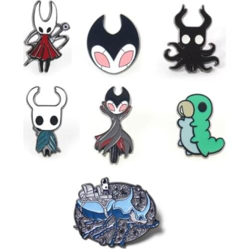 Game empty Knight Cosplay metal pin adhesive micro chapter electroplating Brooch clothing decoration fashion accessories