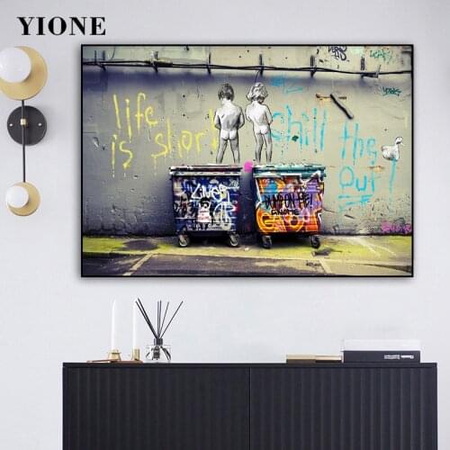 Street Graffiti Artisc Wall Painting Canvas Poster and Print Children Art Paintings Living Room Decoration Modern Pictures