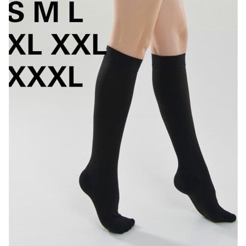 Women Pressure Socks Medium Tube Stretch Anti Venous Medical Function Elastic 23-32mmHG Medical Calf Support Socks Graduated