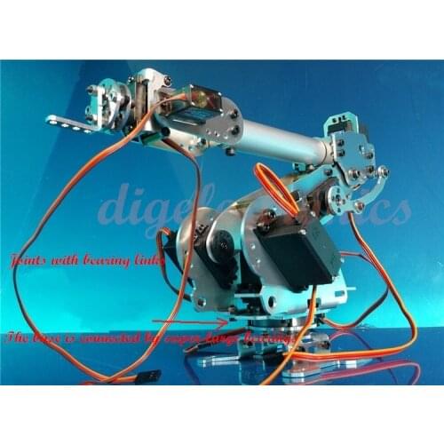 Upgrade 6Dof Mechanical Robot Arm Metel Bearing Arm Claw With MG996R Servos For Arduino DIY Manipulator RC Robotics Frame