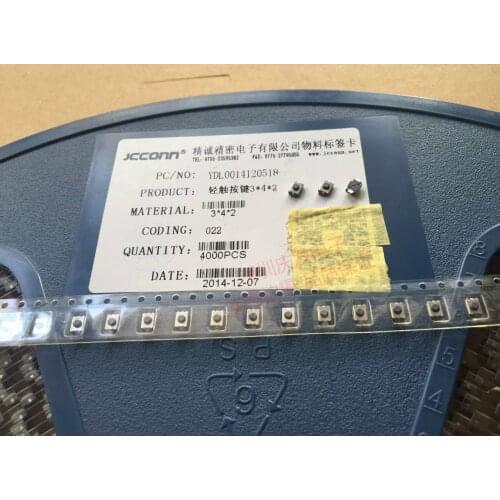 Tortoise Switch 3*4*2mm Tact Switch SMD 2 Foot Micro Jog Button Switch Jog