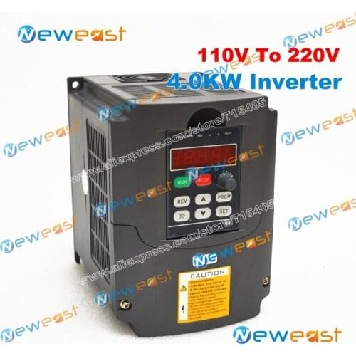Raising the voltage Inverter input AC 110V to 220V 4KW Inverter 4000W VFD and Control Mode SPWM + Potentiometer Knob