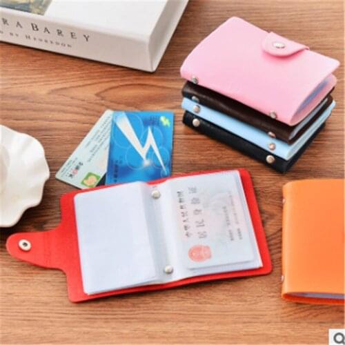 Sale Hot 1PCS Card leather WIthe Snap card pack creative Vintage Cash Holder Organizer cheap business Credit Card Holder Package