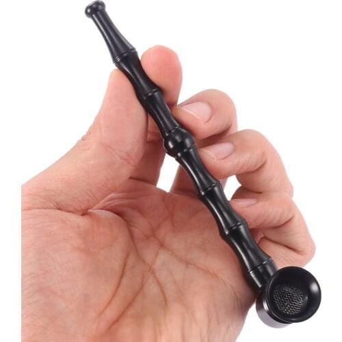 Tobacco Pipes Gifts Small Bamboo Tobacco Stems Smok Metal Pipes Portable Creative Smoking Pipe Herb Narguile Weed Grinder Smoke