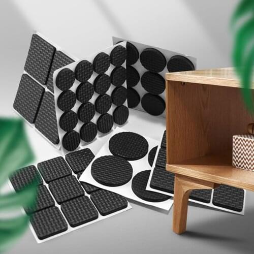 16PCS Thick Non-slip Table Foot Mats Soft Self Adhesive Furniture Leg Feet Rug Felt Pads For Chair Table Protector Hardware