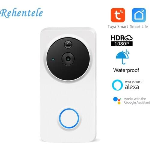Tuya WiFi Smart Video Doorbell Camera 1080P Video Intercom Door Bell Camera Two-Way Audio Works With Alexa Echo Show Google Home