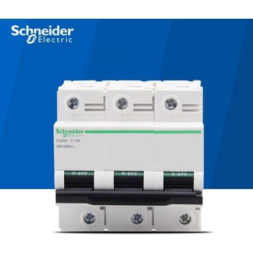 Schneider electric High power Circuit Breaker C120H 3p C type 63A 80A 100A 125A 10kA A9N19802 /10/18/26