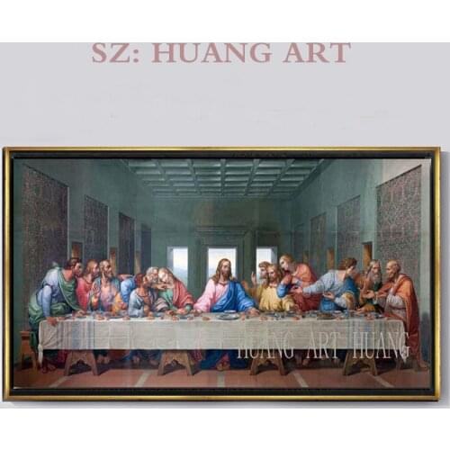 High quality Character Oil painting godfather Canvas Reproductions The Last Supper by Leonardo Da Vinci Painting hand painted