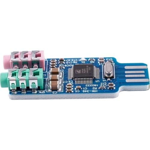 Free driver USB Sound Card CM108 USB Sound Card Chip Blue