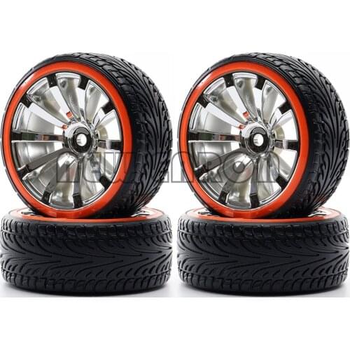 1:10 4P Rubber Tyre & Plastic Wheel Rim 3mm Offset RC 1/10 HSP Drift Car Traxxas HSP Tamiya HPI Kyosho RedCat Sakura NEW ENRON