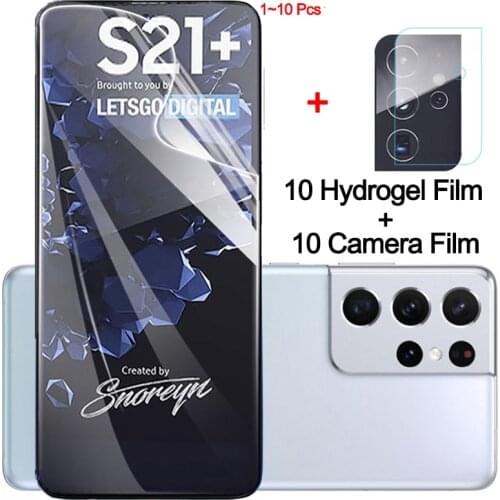 1-10 pcs,hydrogel film for samsung galaxy s21 plus soft glass s21+ galaxy s21 ultra screen protector s 21 plus samsung s21 ultra