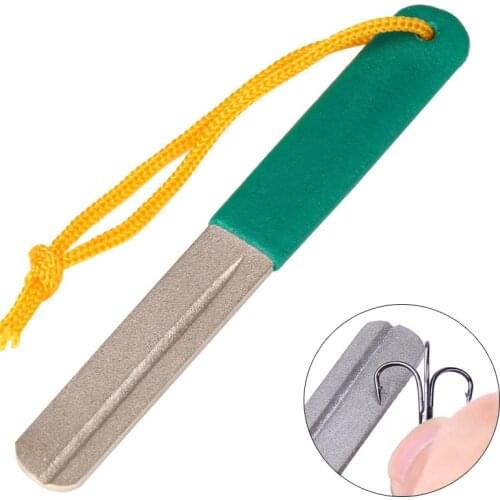 1pcs Diamond Fishing Hook Hone for treble hook Fishook Sharpening Fishing Tackle Sharpener fish Accessory Tool