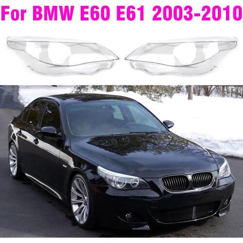 1PCS Car Headlight Lens Glass Lampcover Cover Lampshade Bright Shell Product Fit For BMW E60 E61 525i 530i 545i 550i 2003-2010