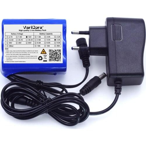 12 b 4.4 Ah 4400 mAh 18650 12.6 V + PCB; Lithium Battery Battery protection + 12V1A chagrer (EU / US)