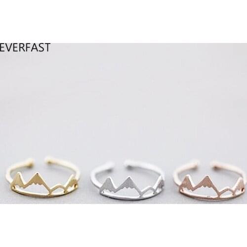 3pc/Set Ajustable Snow Mountain Ring Silver Gold Rose Gold Color Cute Rings Set Women Girls Jewelry Accessories Free Shipping