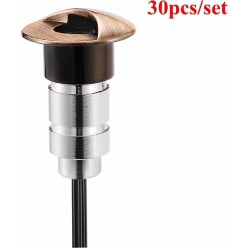30pcs/set Best Led Patio Deck Lights 12V Inset Deck Steps Rail Lighting Low Voltage Exterior Stair Lights Outdoor Lamp F101X-30